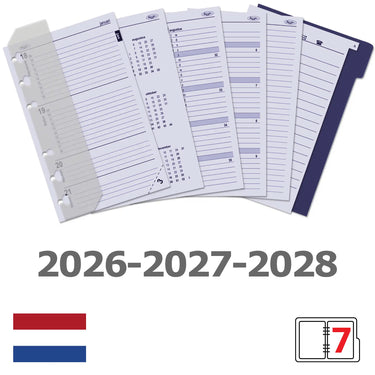 6327-26-27-28 150 x 95 mm Senior Planner Organizer Inserts Complete Set NL 2026 2027 2028